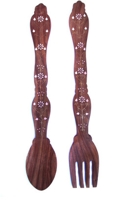 33% OFF on Pindia Funny Yet Beautiful Miniature Fork Spoon Wall Decor Hanging Panel Showpiece - 61 cm