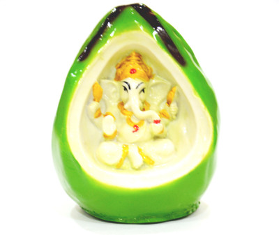 37% OFF on Anjalika Coconut Shaped Lord Ganesha Idol In Green Showpiece - 10 cm 37% OFF on Anjalika Coconut Shaped Lord Ganesha Idol In Green Showpiece - 10 cm