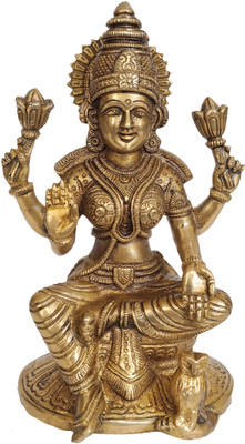 20% OFF on Exotic India Goddess Lakshmi with Owl Showpiece - 17 cm