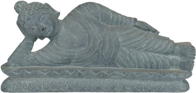20% OFF on Exotic India Parinirvana Buddha (A Statue Blessed by Monks in Bodhgaya) Showpiece - 12.7 cm
