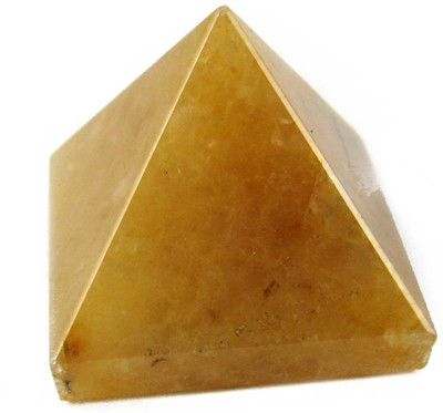 Eshoppee YELLOW AVENTURINE Pyramid ( SMALL)(25-30 GM) ( CRYSTAL HEALING ), PYRAMIDS HEALING CRYSTALS, HEALING PYRAMIDS, Showpiece - 3 cm