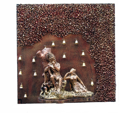 17% OFF on Krafthub Radha Krishna Seated In Stone Work Plate - Surrounded By Bells Showpiece - 51 cm 17% OFF on Krafthub Radha Krishna Seated In Stone Work Plate - Surrounded By Bells Showpiece - 51 cm