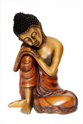 StatueStudio Relaxing Buddha 10 inch - Copper Orange Polish Showpiece - 25.4 cm StatueStudio Relaxing Buddha 10 inch - Copper Orange Polish Showpiece - 25.4 cm