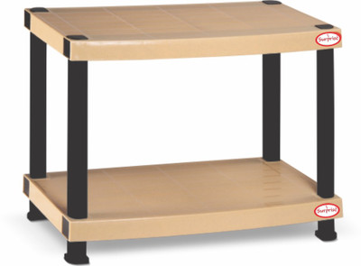 SURPRISE Heavy Duty Rectangle Teapoy Plastic Bedside Table (Finish Color - Beige)
