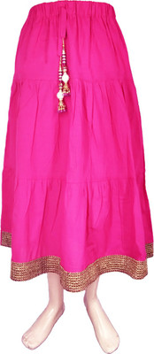 45% OFF on Sweet Angel Self Design Girl's Pleated Skirt