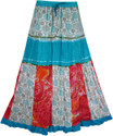 Indiatrendzs Printed Women's Broomstick Skirt: Skirt