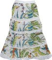 Indiatrendzs Printed Women's A-line White Skirt