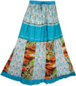 Indiatrendzs Printed Women's Broomstick Skirt: Skirt