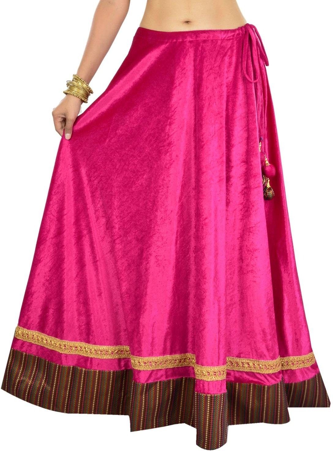 9rasa Solid Women's Broomstick Skirt Buy Pink 9rasa Solid Women's