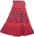 Indiatrendzs Printed Women's Wrap Around Skirt: Skirt