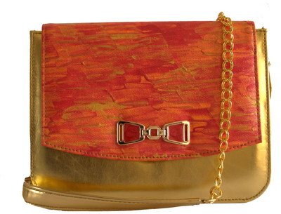 55% OFF on Demure Women Formal Red, Orange, Gold Canvas, PU Sling Bag 55% OFF on Demure Women Formal Red, Orange, Gold Canvas, PU Sling Bag