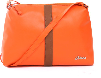 33% OFF on Adaira Girls Casual Orange PU Sling Bag