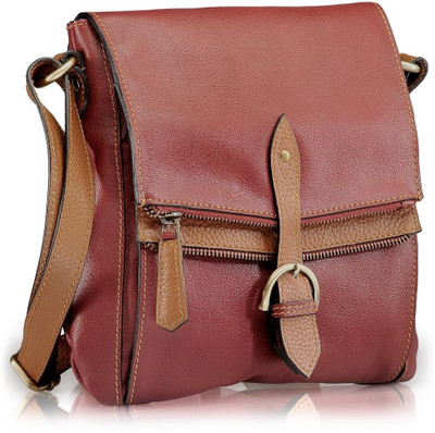 Phive Rivers Women Casual Red Genuine Leather