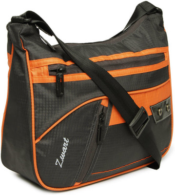 50% OFF on Zwart Men, Women Casual Grey, Orange Polyester Sling Bag