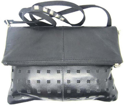 10% OFF on IESD Girls Casual Black Genuine Leather Sling Bag