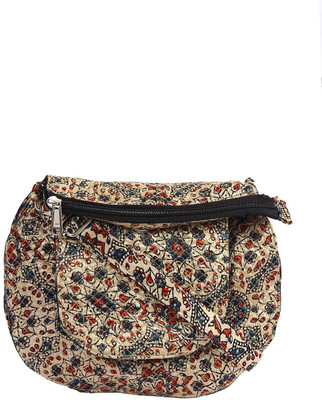 Ethnicshack Women Casual Beige Cotton Sling Bag
