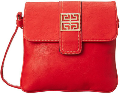23% OFF on Cappuccino Women Casual Red Synthetic leather Sling Bag 23% OFF on Cappuccino Women Casual Red Synthetic leather Sling Bag