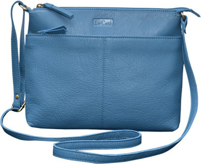 59% OFF on Le Craf Girls Casual Blue Genuine Leather Sling Bag