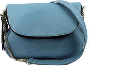 25% OFF on Shimmer Shoes Women Casual Blue Leatherette Sling Bag