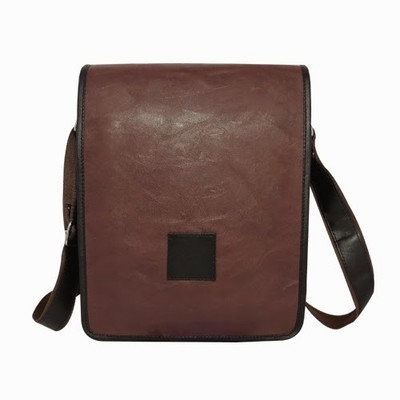 9% OFF on Chimera Leather Men, Women Casual, Formal Brown Leatherette Sling Bag