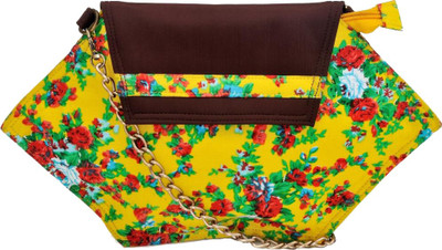 36% OFF on Stylocus Women Casual Yellow Cotton Sling Bag