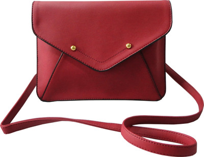 7% OFF on Toteteca Bag Works Women Casual Red PU Sling Bag
