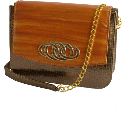 55% OFF on Demure Women Formal Brown, Gold Canvas, PU Sling Bag 55% OFF on Demure Women Formal Brown, Gold Canvas, PU Sling Bag