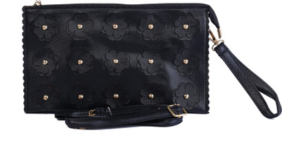 51% OFF on Daks Women Casual Black Genuine Leather Sling Bag