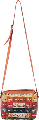 42% OFF on Artychoke Women Casual, Evening/Party Orange, Tan Genuine Leather Sling Bag