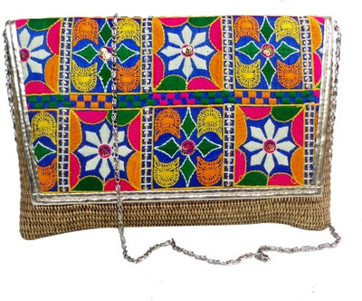 Bhamini Women Festive Yellow Jute Sling Bag Bhamini Women Festive Yellow Jute Sling Bag