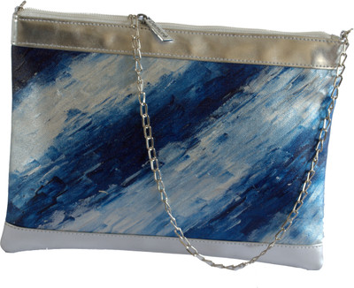 55% OFF on Demure Women Casual Blue, Silver Canvas, Rexine Sling Bag 55% OFF on Demure Women Casual Blue, Silver Canvas, Rexine Sling Bag