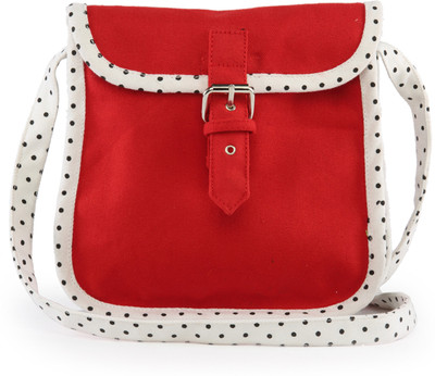 33% OFF on Vogue Tree Men, Women Casual Red Canvas Sling Bag
