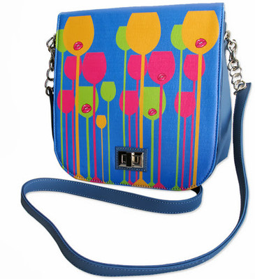 46% OFF on The Big Bag Theory Women Casual Blue Canvas, PU Sling Bag