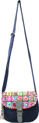 40% OFF on Anekaant Women Casual Blue Canvas, PU Sling Bag 40% OFF on Anekaant Women Casual Blue Canvas, PU Sling Bag
