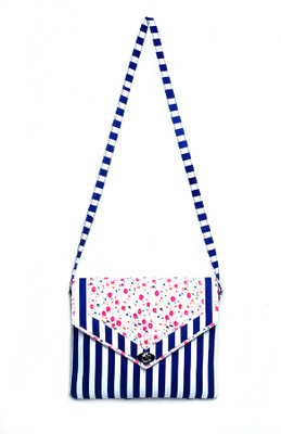 26% OFF on Allmine Girls Casual Blue, White Cotton Sling Bag 26% OFF on Allmine Girls Casual Blue, White Cotton Sling Bag