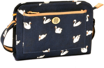 Ivory Tag Women Blue Leatherette, Canvas