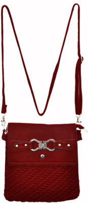 49% OFF on Fashavi Women, Girls Formal, Casual Red PU Sling Bag