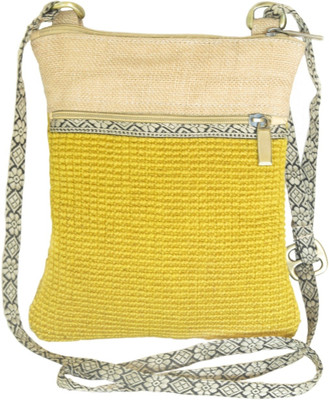 Beautona Girls Yellow Jute, Cotton