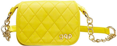 10% OFF on gqp Accessories Women Casual, Evening/Party Yellow PU Sling Bag