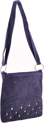 20% OFF on HX London Women Casual Blue Genuine Leather Sling Bag