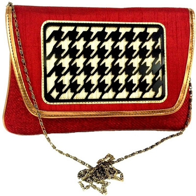 9% OFF on Craftstages Women Casual Red Jute Sling Bag