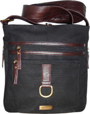 25% OFF on Archor Men, Women Sports Black Canvas Sling Bag