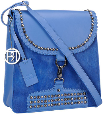 Phive Rivers Women Casual Blue Genuine Leather Sling Bag