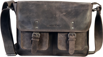 69% OFF on Urban Forest Men, Women Casual Brown Genuine Leather Sling Bag