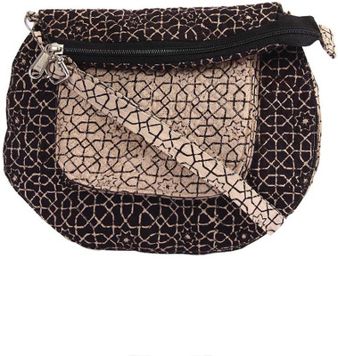 Ethnicshack Women Casual Black Cotton Sling Bag