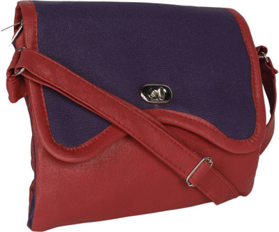 75% OFF on DnS Women, Girls Casual, Formal, Evening/Party Red Leatherite Sling Bag