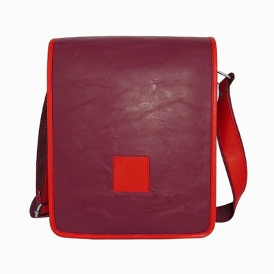 9% OFF on Chimera Leather Men, Women Casual, Formal Red Leatherette Sling Bag
