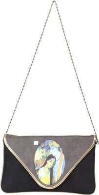 Vinitas Girls Casual Black Velvet Sling Bag