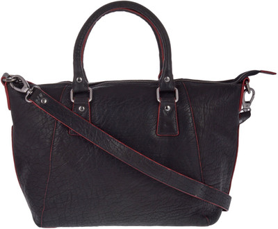 WeMe Women Casual Black Genuine Leather Sling Bag