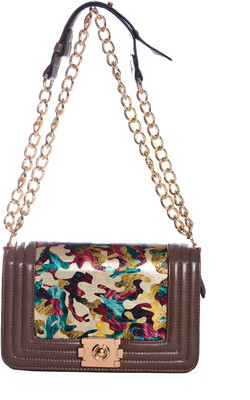 40% OFF on Eleegance Women Casual Multicolor PU Sling Bag